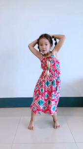 เดรส ชุดเดรสเด็ก 3-8 ขวบ สายเดี่ยว ผ้าสปัน ฟรี 30 เอวยาง ยืด 30 นิ้ว 28 นิ้ว