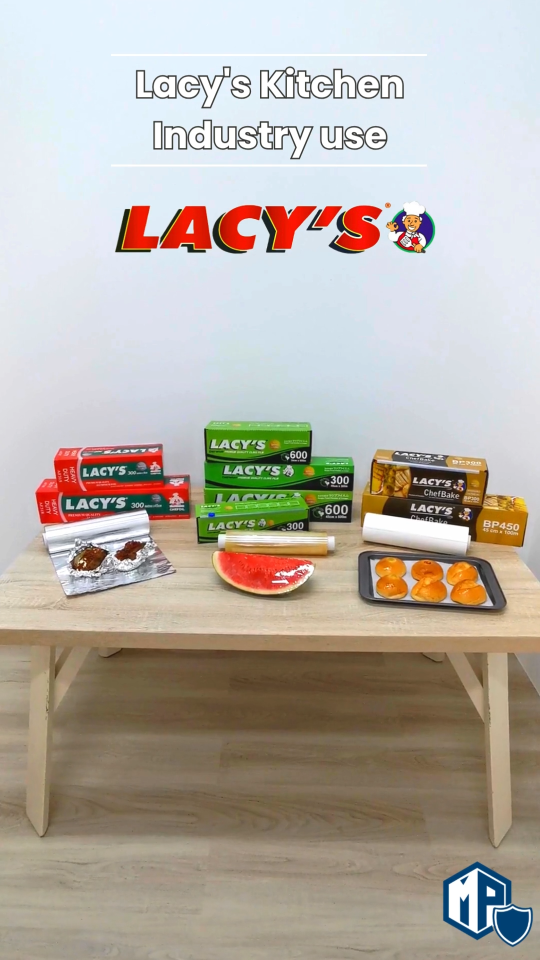 Lacys ChefWrap | Cling Wrap | Cling Film | Plastic Food Wrap | Baking Paper | Cooking Paper | Aluminum Foil with blade