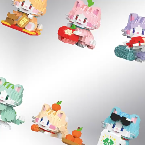 Lucky Cat Brings Good Luck Bricks Toys Mini Building Blocks Gift for Girls