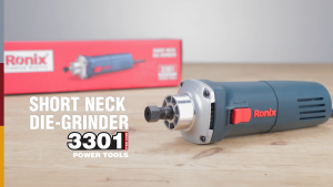 Ronix 3301 Short Neck Die Grinder - 710W Power 6mm Precision Collet Variable Speed 12000-28000 RPM Ergonomic Design Anti-Heat Rubber Cover Direct Airflow Cooling System Includes 2 Spanners Ideal for Grinding Sanding Honing Polishing and Machini