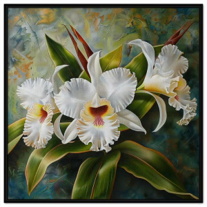 Tranh phong thủy hoa lan trong bộ tranh tứ bình tranh treo tường dán tường trang trí phòng khách nội thất.CGI-737