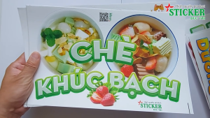 Chè Thái Chè Khúc Bạch Trà Sữa Trân Châu Trái Cây Lắc Decal nhựa không thấm nước Sticker trang trí Ăn vặt