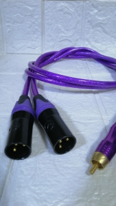 Dual RCA to Dual XLR male Cable Phono Plug HiFi Stereo Audio Connection