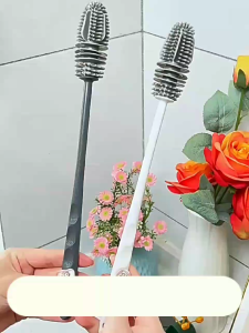 Sikat Gagang Panjang Pembersih Botol Bahan Silikon / Bottle Brush Silicone / Alat Gosok Dot Cangkir Thermos Gelas Tumblr Bayi Anak Serbaguna -HOMIA