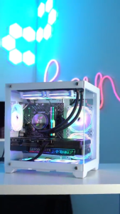 1st Player MV5-TP Micro-ATX MATX Tempered Glass Transparent Gaming Casing BLACK / WHITE Megaview