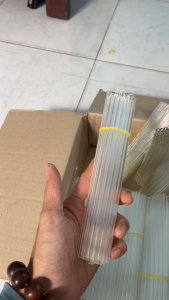 20 Ống Borosilicate 3.3 Dài 20 - 25cm Loại Tốt Dày Thành Ống 1.1mm Thủy Tinh Thí Ngiệm Trong Suốt #THUYTINHDTMAX