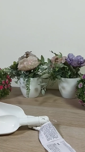 CHOBIG 2in1 Sekop Cantik Putih Sendok Tepung Estetik