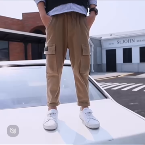 Quần kaki ống suông thiết kế dễ thương cho bé M3