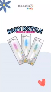 Kandila Bottle Brush with Suction Cup Base - Pembersih Botol Bayi