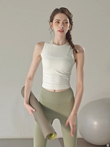 FitYoga Yoga Clothing Exercise Tank Top Women Threaded Sleeveless Top Fitness Pilates Slimming