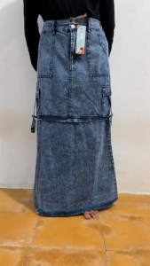 BB 40-80 ROK JEANS CARGO SAKU SAMPING