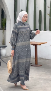 Baju Pakaian Gamis Wanita Muslim Nafeqa Dress
