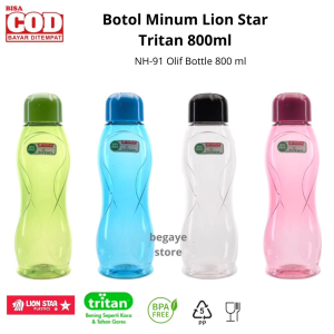 Botol Minum Lion Star Tritan Olif 800ml NH-91 Olif Bottle 800 ml