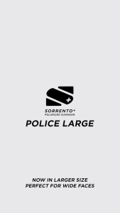 Sorrento+ Police Large (Lifestyle Day Driving Polarized/UV400 Square Sunglasses for Men/Women)