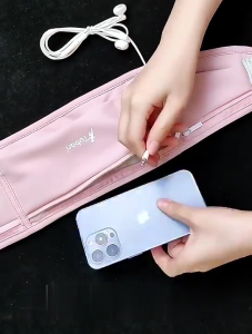 Flexible Durable Lightweight Running Waist Belt Multi Pocket Water-Resistant Phone Case for Sports TDH