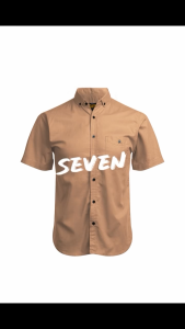 Short Sleeves Shirt Brown Premium | Kemeja CoksuPria | Kemeja Lengan Pendek Coksu Premium