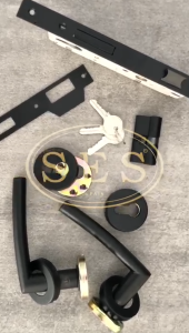 Handle Pintu Set SES ECO SE 01 BM + Body Kunci SES ECO E2030 - 40mm BM