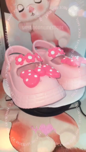 New Fashion Kids Sandals Mary Thick sole Shoe Girls Ribbon Kasut Budak Perempuan Sandal Budak Baru Ringgan  女童时尚百搭洞洞鞋