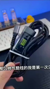 3 In 1 Android ios typec Max 100W fast charger Cable 1.2meters Data Cable Anti-breakage braided Cable Transparent light