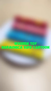 Hntob 2-10Y Wooden Harmonica 16 Holes Kindergarten Musical Instrument Educational Toy Gifts Randomly