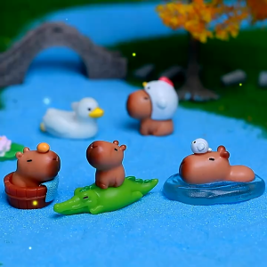 Mô hình Bộ trưởng bộ ngoaị giao Capybara chuột lang nước phụ kiện trang trí tiểu cảnh phụ kiện DIY terrarium