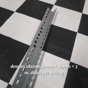 SIKU LUBANG ABU ABU HOLY 34mm x 34mm x 3m HARGA per batang