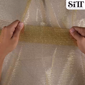 ผ้าตาข่ายเมทัลลิค วิ้งๆ สำหรับตัดชุด แฟชั่น แฟนซี ประดับตกแต่ง ห่อสังฆทาน ผ้าเมตร ตัดยาวต่อเนื่อง