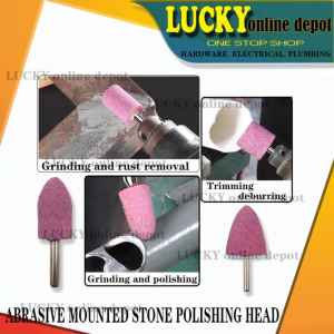 ABRASIVE MOUNTED POLISHING STONE POINTED HEAD
