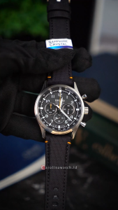 Jam Tangan Pria Seiko Chronograph SSB449P1 Black Dial Black Nylon Band