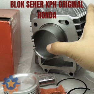 BLOK SEHER SET KPH HONDA KARISMA KIRANA SUPRA X 125 KUALITAS ORISINIL ASLI AHM RING PISTON BORING