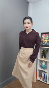 Áo Kiểu Công Sở Thời Trang Eden áo kiểu nữ áo công sở Áo Linh trà Đi Làm Đi Tiệc Trang Nhã Thanh Lịch Áo Linh Trà sale