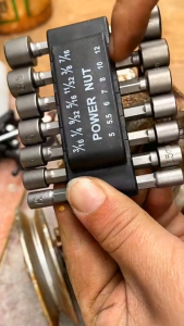 Kunci Sok Baut Mur Sekrup Baja Ringan Mata Bor Hex Nut Driver 14pcs Drill Bit Set