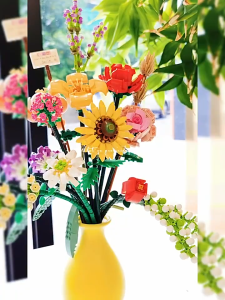 LOZ IDEAS Mini Block Bouquet Flowers Series Rose Deco Flower Gift Decoration Building Brick Seni Bunga