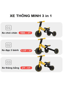 Xe đạp 3 bánh-xe chòi chân thăng bằng SPORT 3:1 cho bé từ 1 -6 tuổi.Hàng cao cấp.BẢO HÀNH 1 NĂM