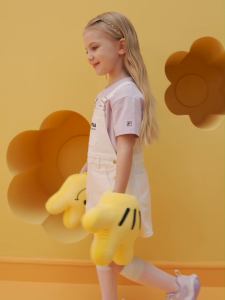 FILA x WiggleWiggle Girls Overall Dress for summer in White