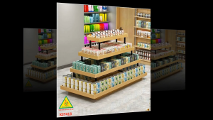 Kệ gỗ trưng bày rau củ quả kệ trưng bày sản phẩm hàng hóa KST413 - Nội thất lắp ráp Viễn Đông Adv