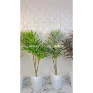 Variant Pohon Artificial Pohon Pandan Bali X3 Mini Semilatex Pot Ulir Lovenia Hiasan Ruang Tamu Aesthetic