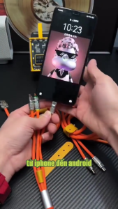 Cáp sạc 3 TRONG 1 120W 6A 1.2M Sạc siêu nhanh USB Protecetion cho Micro Type-C Iphone