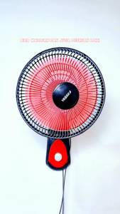 YASAKA Kipas Angin Dinding 12 Inch 3 Kecepatan dengan Sistem Hemat Energi - Warna Merah Tua