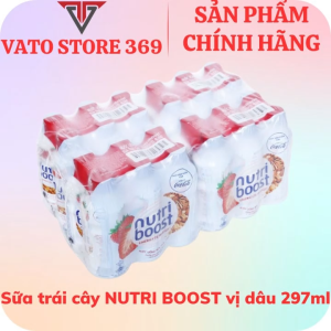 Nước uống sữa trái cây NUTRI BOOST hương dâu chai 297ml