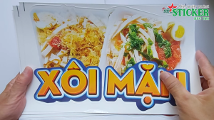 🔥🔥🔥 Miếng Dán Hình XÔI MẶN dùng Trang Trí QuánTủ kính Xe bán hàng...