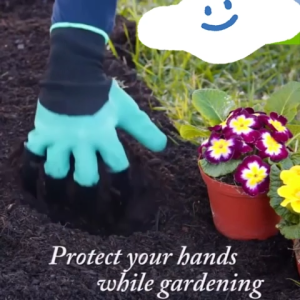 Găng tay làm vườn chuyên dụng (1 đôi) có móng vuốt độ bền cao chống thấm nước đào xới đất dễ vệ sinh-NIEVE