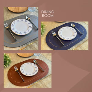 แผ่นรองจาน ที่รองจาน ผ้ารองจาน แผ่นรองของ แผ่นรองอเนกประสงค์ วัสดุพีวีซี กันน้ำ กันลื่น ทรงรี