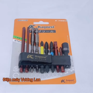 Bộ 10 đầu bắt vít bắn tôn Kapusi Japan Thép S2 cao cấp không rỉ sét Siêu chịu lựcchống vặn xoắn