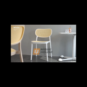 Nordic Rattan Chair Kerusi Makan Dining Chair Stackable Chair Plastic Chair Living Room Furniture Kerusi Belajar Kerusi Study Stackable Storage Chair