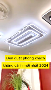 [TỔNG KHO-BẢO HÀNH] Đèn quạt ốp trần điều hòa có điều khiển từ xaQuạt ốp trần cho chung cư trần thấp mẫu mới hiện đại