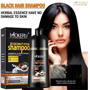 [Malaysia Ready Stock] Black Hair Dye Shampoo 500ML Professional Natural Polygonum Multiflorum Shampoo Effective White Hair Turns to Black Hair Shampoo