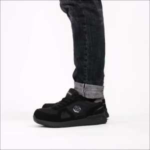 LARNMERN Sepatu Safety Pria Sneakers Anti Statik Konstruksi Ujung Baja Hitam L9096