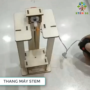 Sản phẩm STEM. Đồ chơi lắp ráp Thang Máy DIY STEM. Đồ chơi mô hình gỗ giáo dục khoa học công nghệ cho bé. stem3g
