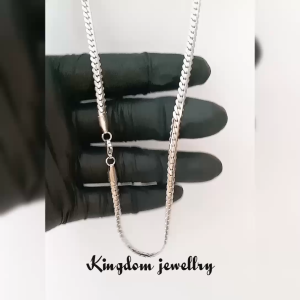 KINGDOM JEWELLRY Cool mens necklace Titanium Silver Sisik Dragon is rust-resistant and does not fade kalung pria terbaru dan terlaris titanium Sisik Naga silver kalung titanium silver pria anti karat Selamanya.